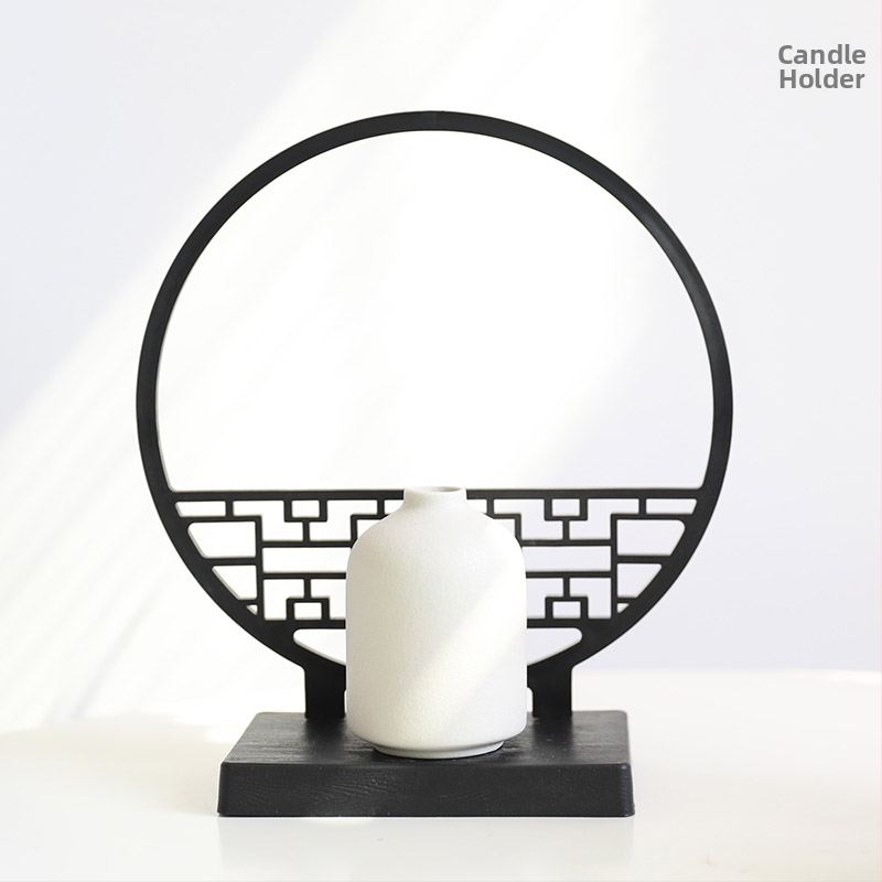 Rozdeľovač stola v čínskom štýle s bambusovými listami a motívmi Zen kvetov, polobloková obrazovka (Nie je dovezený; Nie je dar; Bez IP povolenia)