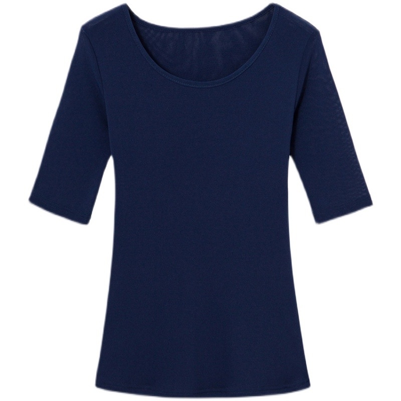 Ženska majica s dugim rukavima i okruglim izrezom, uskog kroja, mrežasta tkanina od najlona i spandeksa