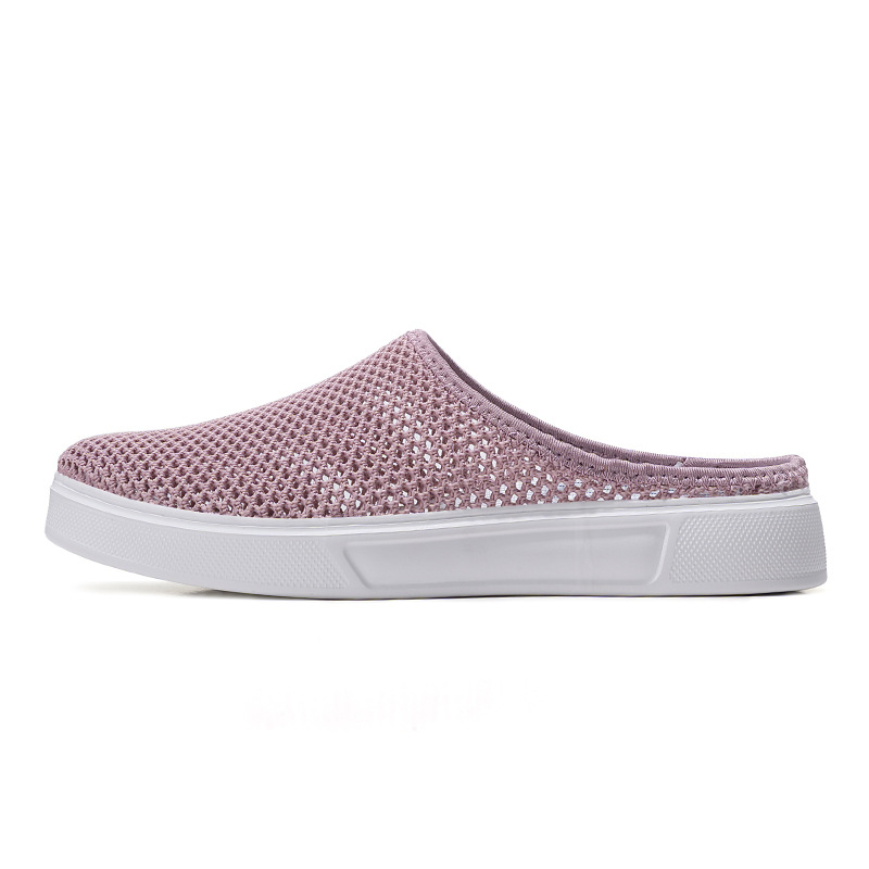 Női szabadidős hálós cipő Flyknit felsővel, kerek orr, alacsony felső rész, MD talp