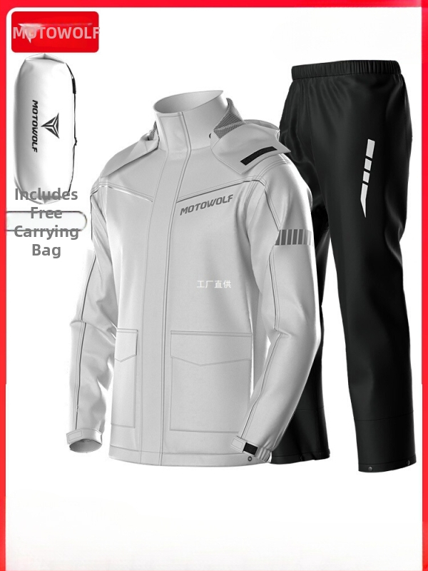 Dvojdielny plášť na motorku pre mužov, nepremokavý, na jarnú jazdu