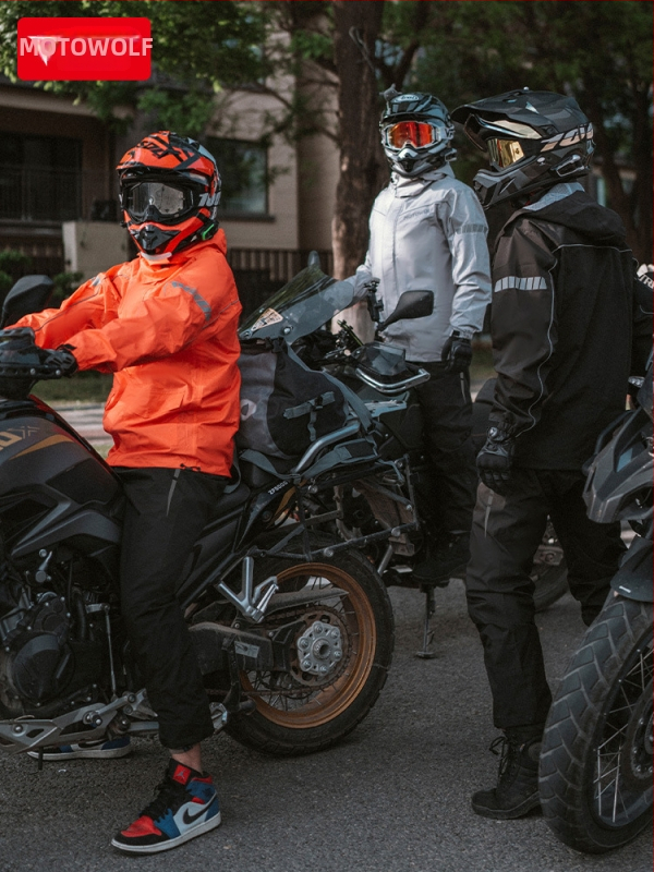 Dvojdielny plášť na motorku pre mužov, nepremokavý, na jarnú jazdu