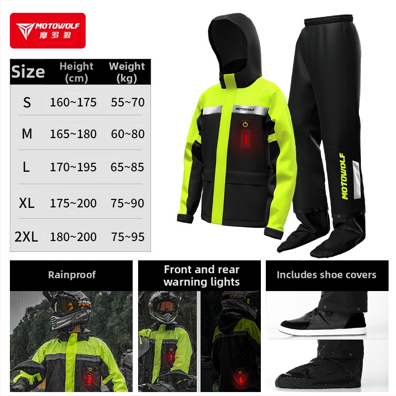 Dvojdielny plášť na motorku pre mužov, nepremokavý, na jarnú jazdu