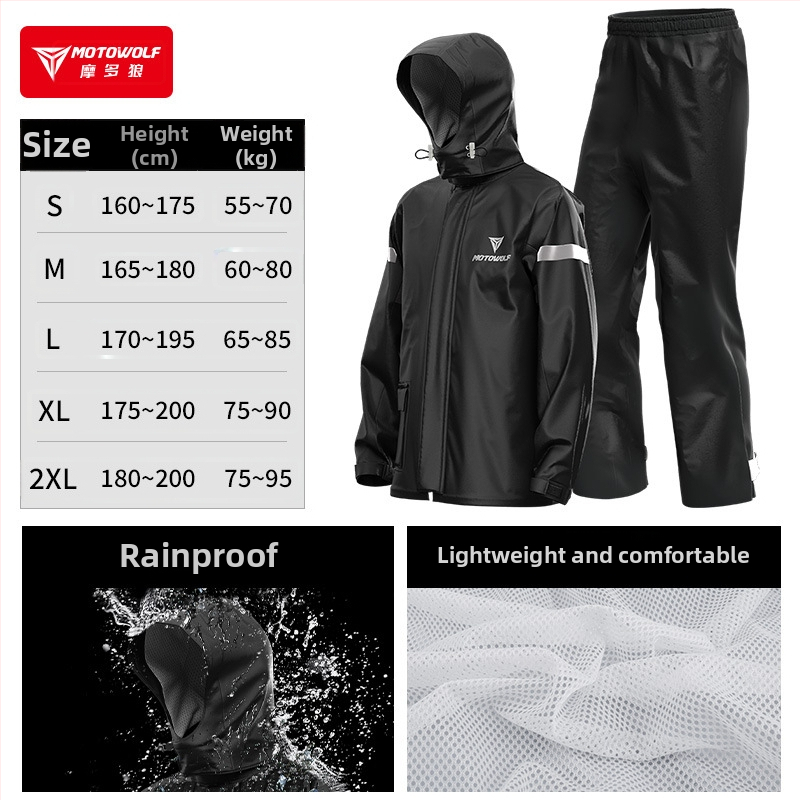 Dvojdielny plášť na motorku pre mužov, nepremokavý, na jarnú jazdu