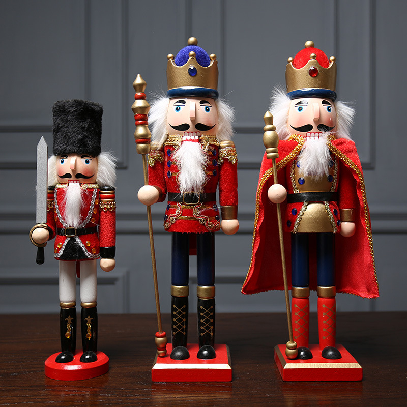 Drevená figúrka Nutcracker – Britský vojak, európsky štýl, čiastočne ručne vyrábaná, dizajn postavy