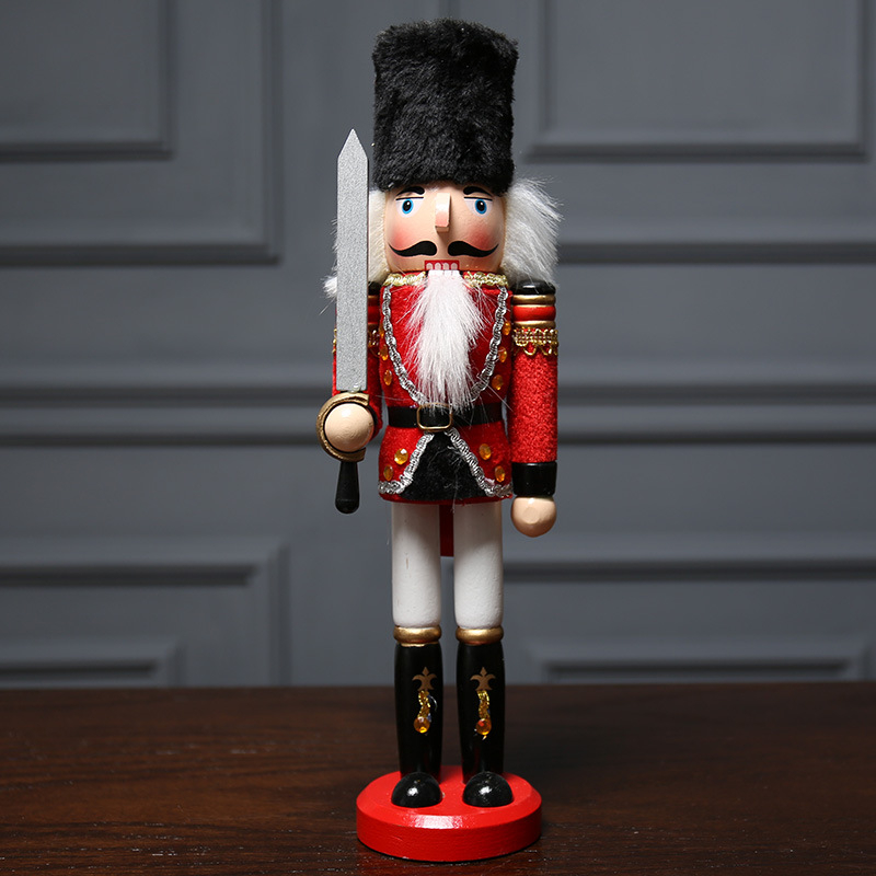 Drevená figúrka Nutcracker – Britský vojak, európsky štýl, čiastočne ručne vyrábaná, dizajn postavy