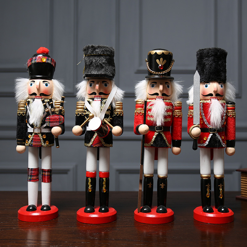 Drevená figúrka Nutcracker – Britský vojak, európsky štýl, čiastočne ručne vyrábaná, dizajn postavy