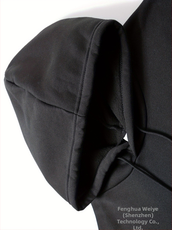 3-dielny pánsky fleece mikiny s kapucňou — monocromatické, voľný strih, dlhé rukávy, okrúhly výstrih, polyester