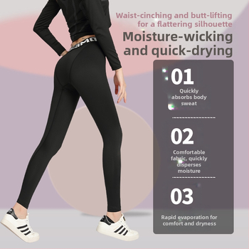 Ženský rýchloschnúci termo-kompresný základný diel s fleecovou podšívkou pre lyžovanie, jogu a fitness