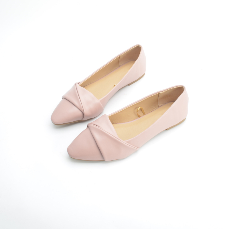 Női lapos cipő - kerek orr, PU felsőrész, slip-on, alacsony sarka 1-3 cm, TPR talp