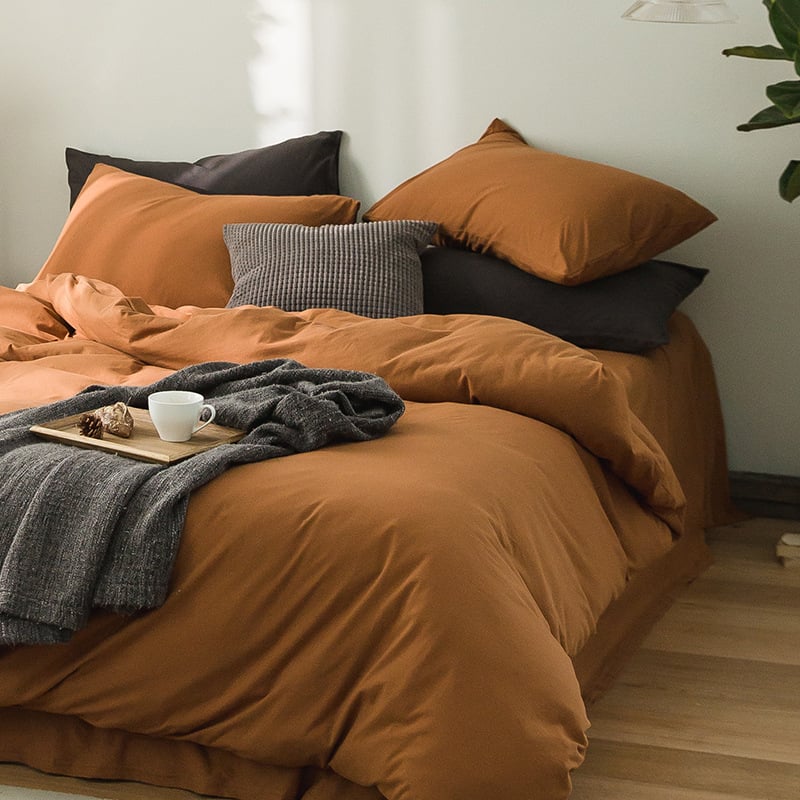 Калъф за завивка в японски стил от памук, плетен памук, реактивно боядисан памук, минималистично спално бельо