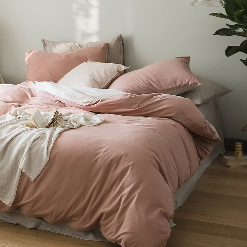 Калъф за завивка в японски стил от памук, плетен памук, реактивно боядисан памук, минималистично спално бельо