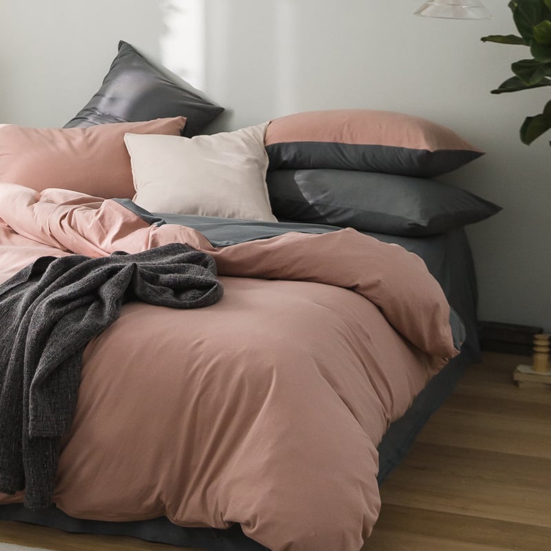 Калъф за завивка в японски стил от памук, плетен памук, реактивно боядисан памук, минималистично спално бельо