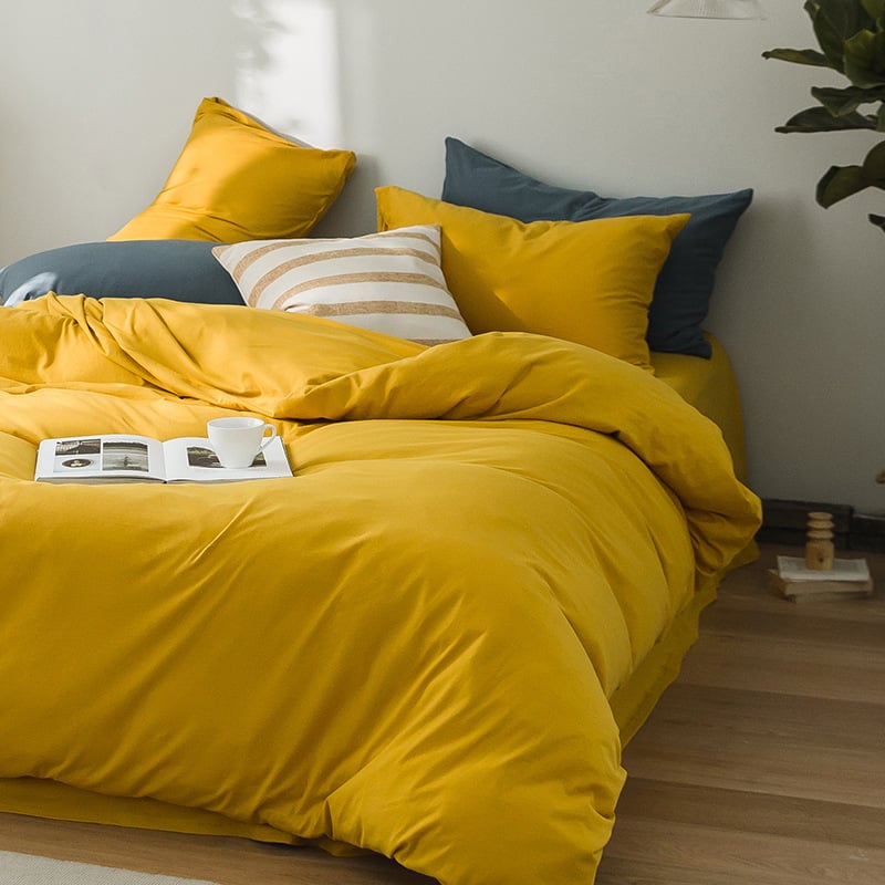 Калъф за завивка в японски стил от памук, плетен памук, реактивно боядисан памук, минималистично спално бельо