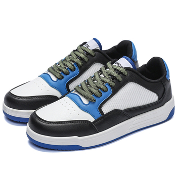 Pánske tenisky: okrúhla špička, vrchný diel z umelej kože, nízky strih, šnúrky, gumová podrážka