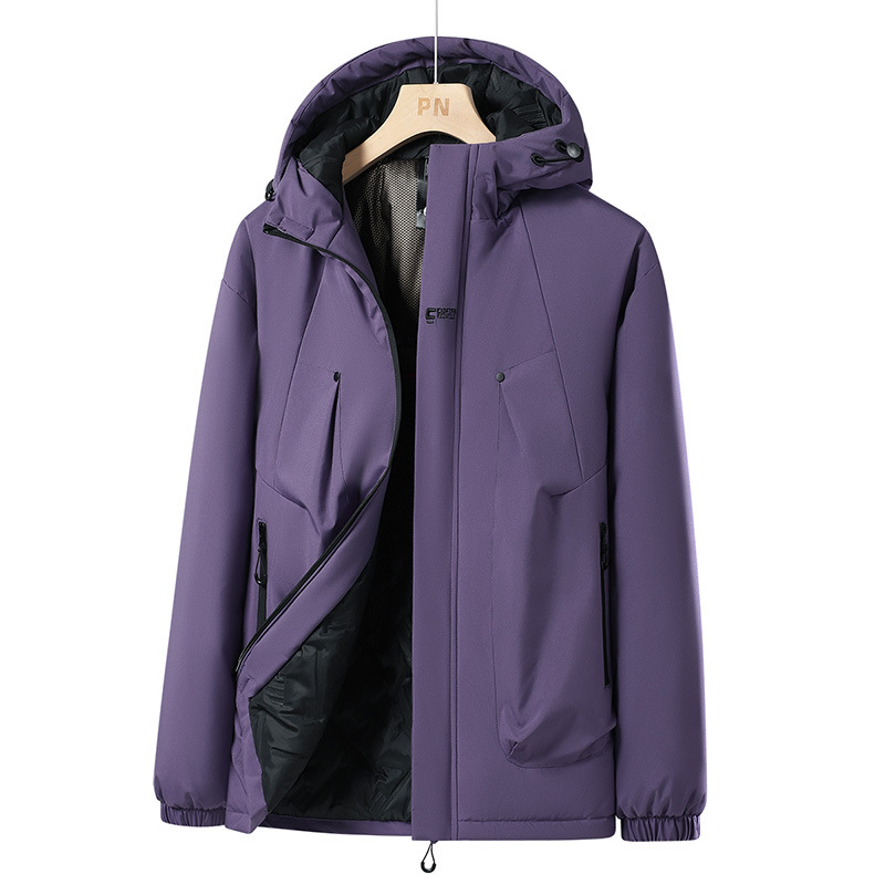 Jakna s grafenskim grijanjem, zimska, debela, otporna na vjetar i vodu, kapuljača sa zatvaračem