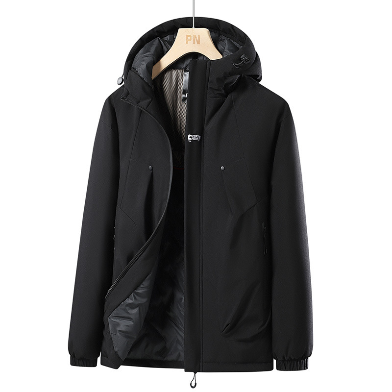 Jakna s grafenskim grijanjem, zimska, debela, otporna na vjetar i vodu, kapuljača sa zatvaračem