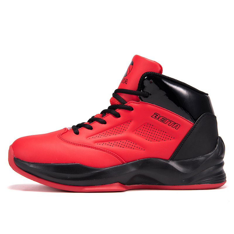 Баскетболни обувки с дишаща мрежеста горна част, резинова подметка, антихлъзгаща подметка, амортизираща технология, средно високи