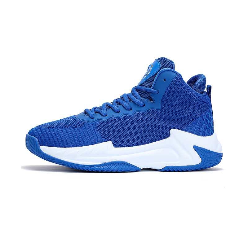 Баскетболни обувки с дишаща мрежеста горна част, резинова подметка, антихлъзгаща подметка, амортизираща технология, средно високи