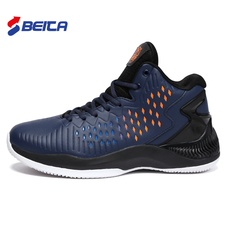 Баскетболни обувки с дишаща мрежеста горна част, резинова подметка, антихлъзгаща подметка, амортизираща технология, средно високи