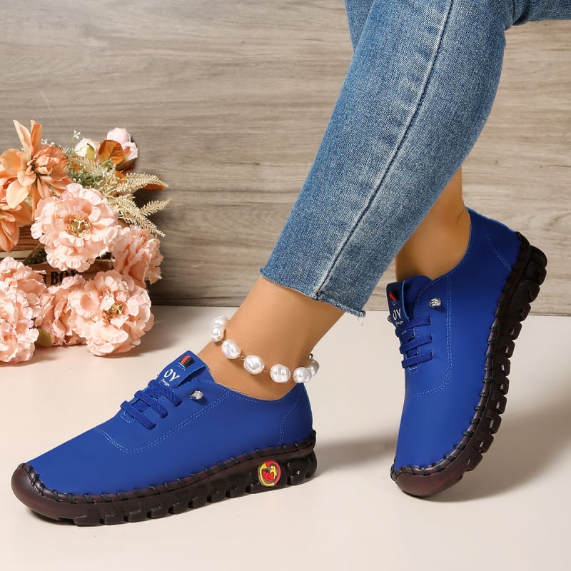 Női casual mokaszín műbőr felsőrész, alacsony sarka 1–3 cm, elülső fűzőzárás, gumírozott talp