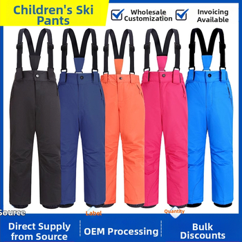 Detské lyžiarske nohavice, unisex, nepremokavé a teplé, 3-vrstvový Tata Temparon materiál, 11000 odolnosť voči vode, model 6611