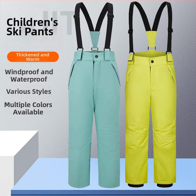 Bērnu slēpošanas bikses, universālas, ūdensnecaurlaidīgas un silti, 3 slāņu Tata Temparon audums, ūdensizturība 11000, modeļa numurs 6611