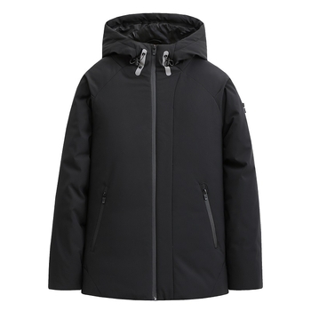 Pánska zimná bunda s kapucňou, výplň kačacím páperom, nepremokavá a vetruodolná