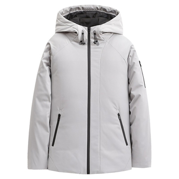 Pánska zimná bunda s kapucňou, výplň kačacím páperom, nepremokavá a vetruodolná