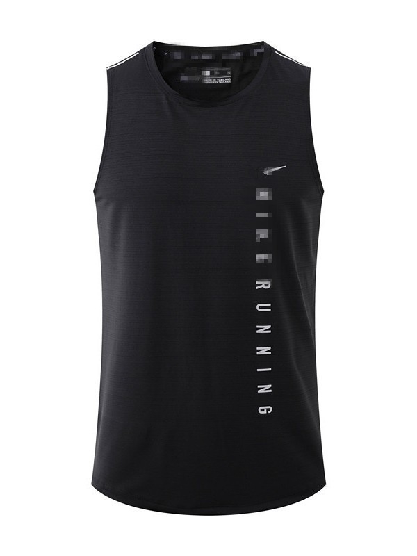 Мъжка мрежеста спортна жилетка, свободен силует, кръгло деколте, дишаща мрежа, бързосъхнещ плат Nylon crystal silk, 85% найлон