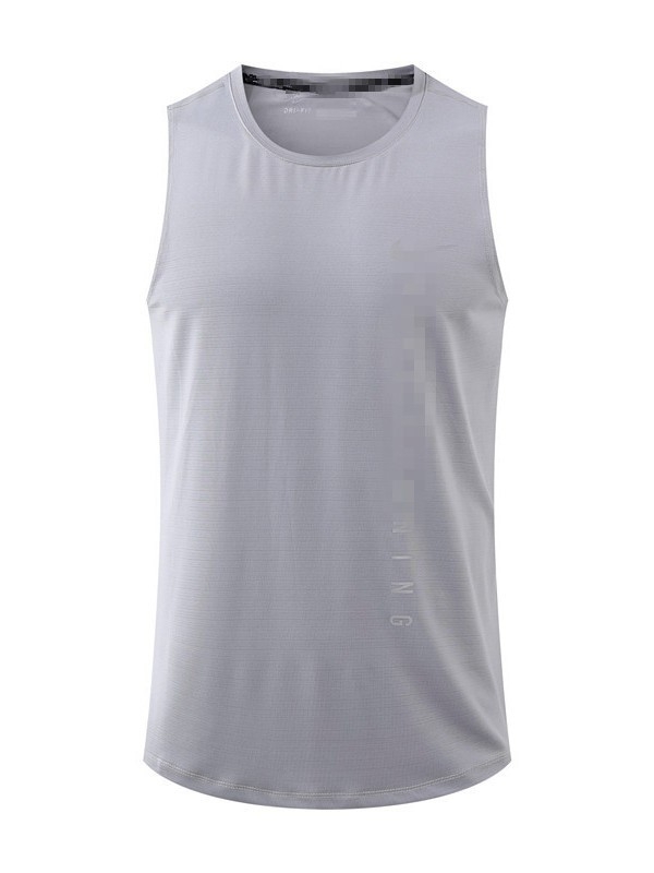 Мъжка мрежеста спортна жилетка, свободен силует, кръгло деколте, дишаща мрежа, бързосъхнещ плат Nylon crystal silk, 85% найлон