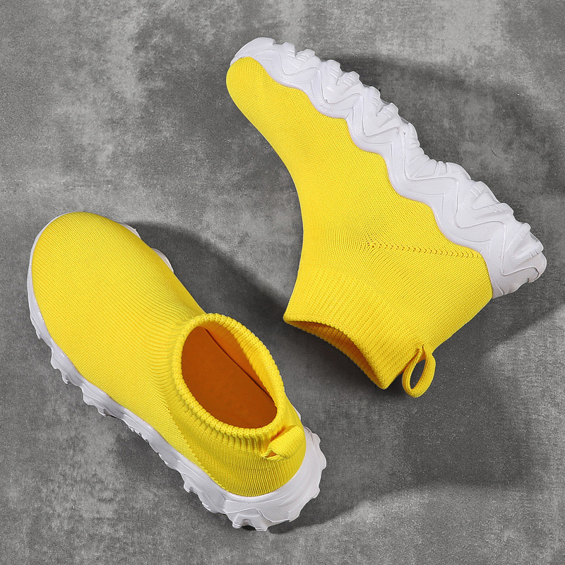 Dječje visokobokovne tenisice na slip-on, mrežasti gornji dio, gumena potplat, unisex, jesen