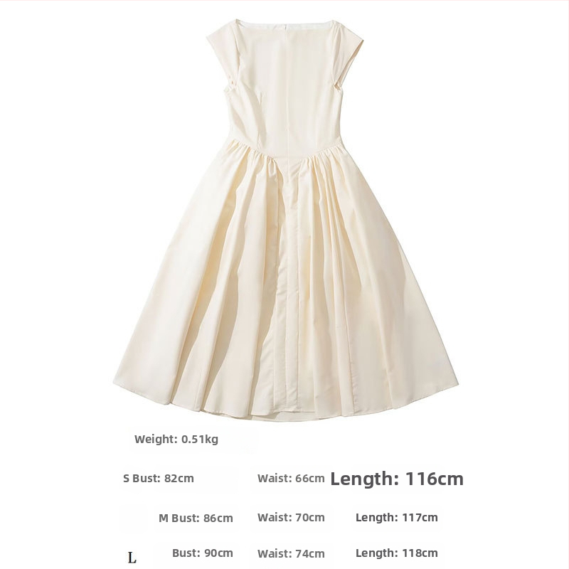 Rochie fără mâneci, plisată, midi, în croială A-line, fără spate