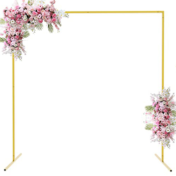 Železný štvorcový svadobný oblúk ako pozadie rekvizita na scénu, značka Two-tone Pansy, balená v taškách, určená pre svadobnú výzdobu.