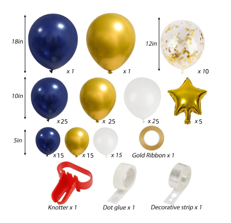 Latex dekorativni balon, okrugli oblik, bez otisnutog logotipa, bez IP dozvole