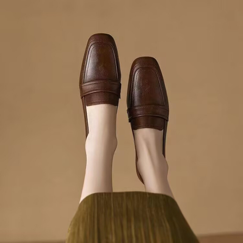 Ženske cipele s četvrtastim vrhom, debeli pet (>8 cm), EVA gornji dio i EVA đon, niski vrh, uzorak lubanje, bez podstavke