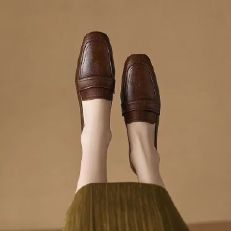 Ženske cipele s četvrtastim vrhom, debeli pet (>8 cm), EVA gornji dio i EVA đon, niski vrh, uzorak lubanje, bez podstavke