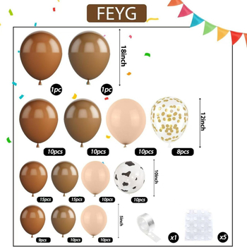 Latex στρογγυλό μπαλόνι – Θέμα αγελάδας για διακόσμηση πάρτυ γενεθλίων