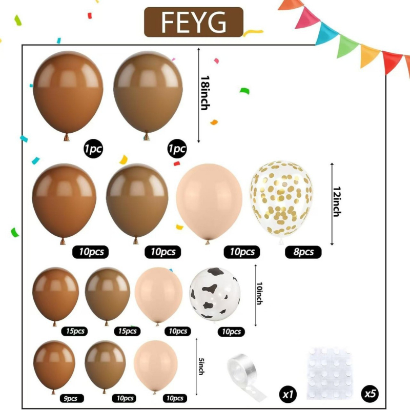 Latex στρογγυλό μπαλόνι – Θέμα αγελάδας για διακόσμηση πάρτυ γενεθλίων