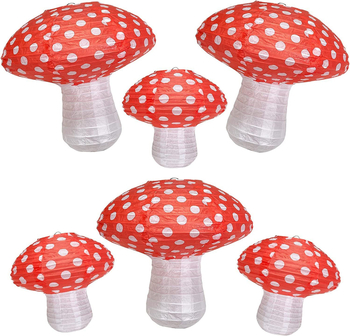 Papirnate lampion u gljivi oblik – papirnati lampion s oblikom gljive, dekoracija vrta i travnjaka, rekvizit za zabavu, vrtić dekoracija