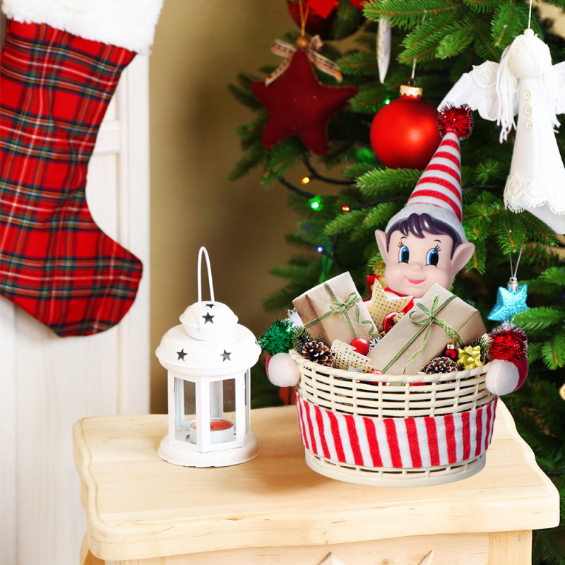 Plastična košarica za bombone za Božić, cartoon stil, kutija za pohranu dječjih poklona, Xingyan