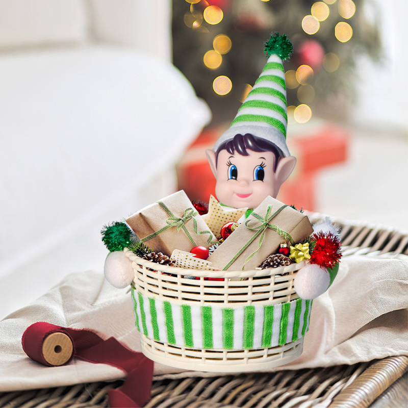 Plastična košarica za bombone za Božić, cartoon stil, kutija za pohranu dječjih poklona, Xingyan