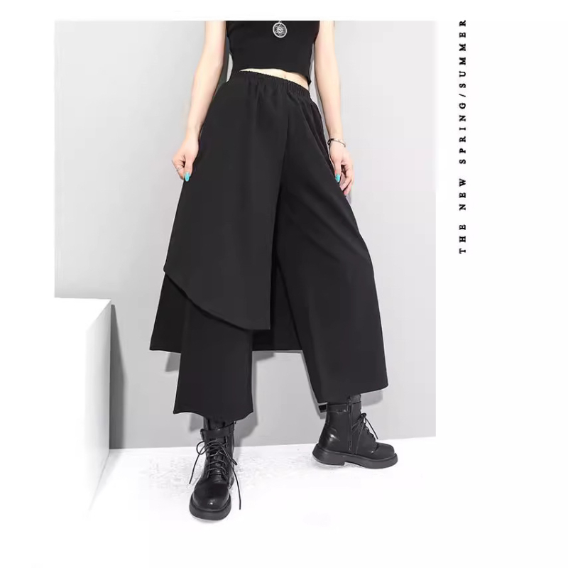 Дамски широки панталони от Spandex, свободен силует, талия средна, дължина до глезена, 30–50% съдържание на основния материал