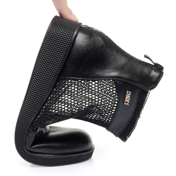 Moteriški Martin batai su vidutinio kulno, britų stilius, dviejų sluoksnių jautienos odos viršus, guma padas, užtrauktukas gale, pirštų forma žuvies burnos, kasdienis stilius