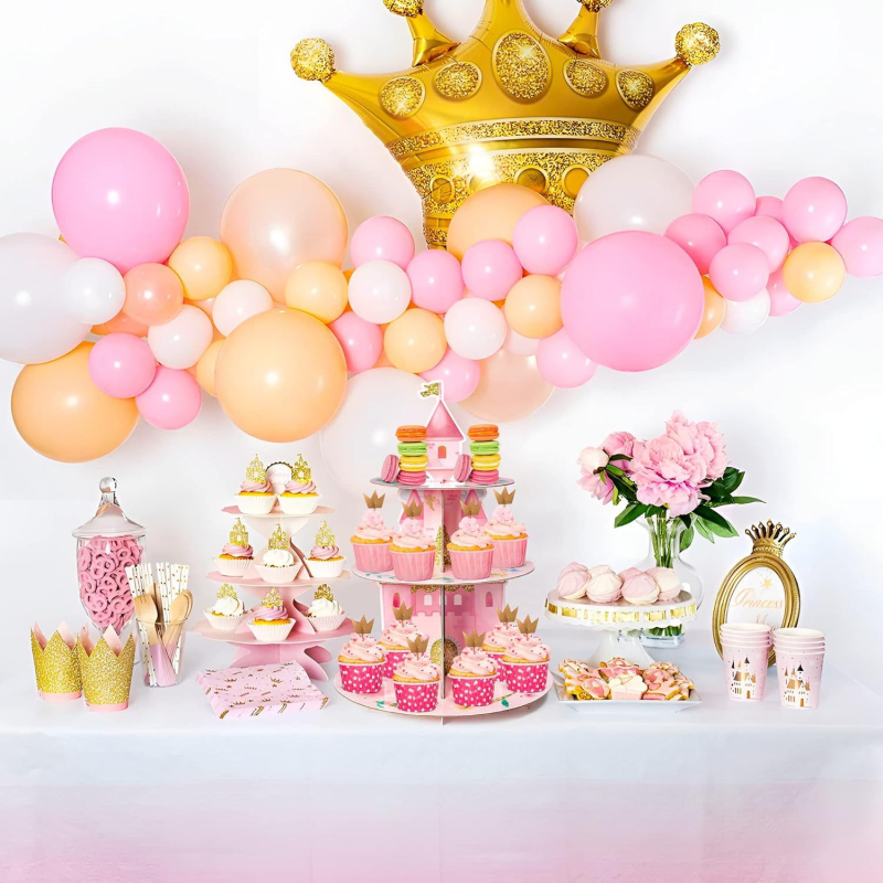 Papirnati stalak za cupcakes za rođendansku proslavu — moderan stil, rekvizita za uređenje prostora