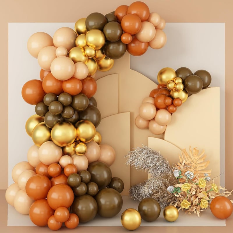 Σετ αψίδας μπαλονιών — 127 τεμάχια λατέξ στρογγυλά διακοσμητικά μπαλόνια με εκτυπωμένο λογότυπο για φόντο γενεθλίων και γάμου