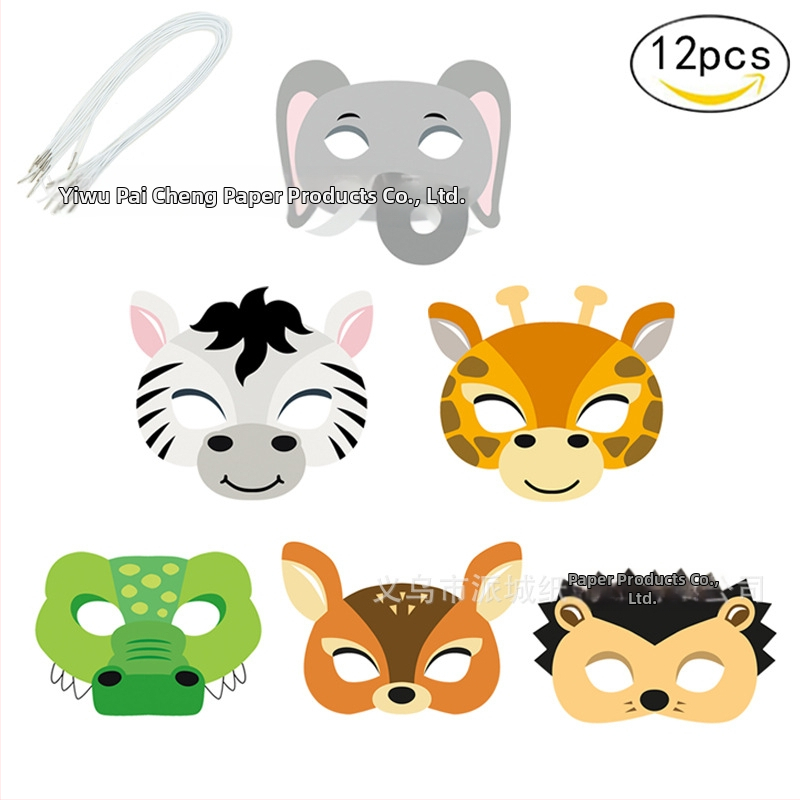 Dzīvnieku maskas bērnu dzimšanas dienas svinībām — papīra maskas DIY, mīļš stils