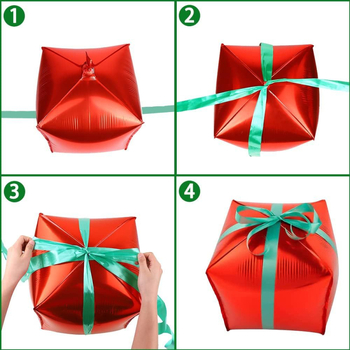 Σετ μπαλονιών διακόσμησης για Χριστούγεννα, μπαλόνια σε σχήμα κύκλου από αλουμινόφυλλο, χωρίς λογότυπο, χριστουγεννιάτικη διακόσμηση