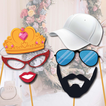 Paffo papierová brada na párty, tlačená verzia, 60 kusov