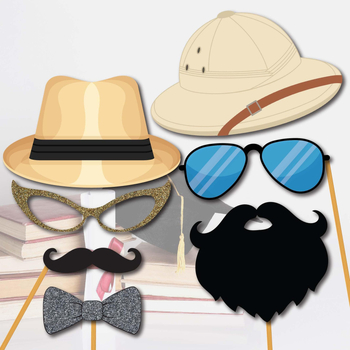 Paffo papierová brada na párty, tlačená verzia, 60 kusov