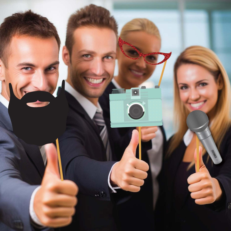 Paffo papierová brada na párty, tlačená verzia, 60 kusov